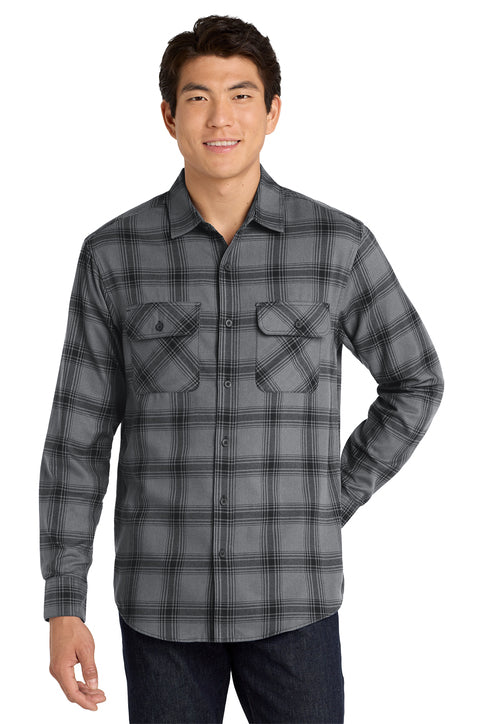 Grey/Black Open Plaid