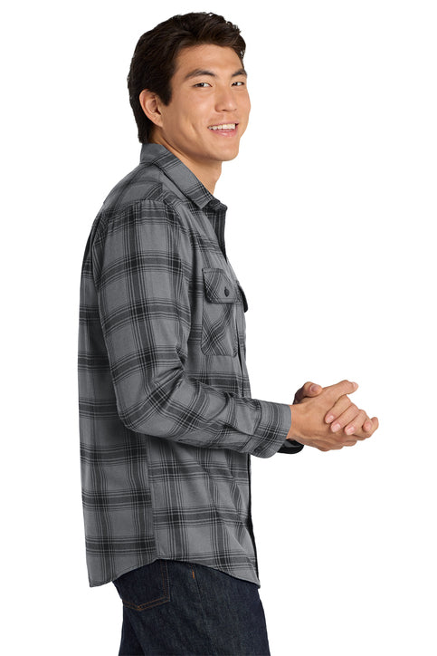 Grey/Black Open Plaid