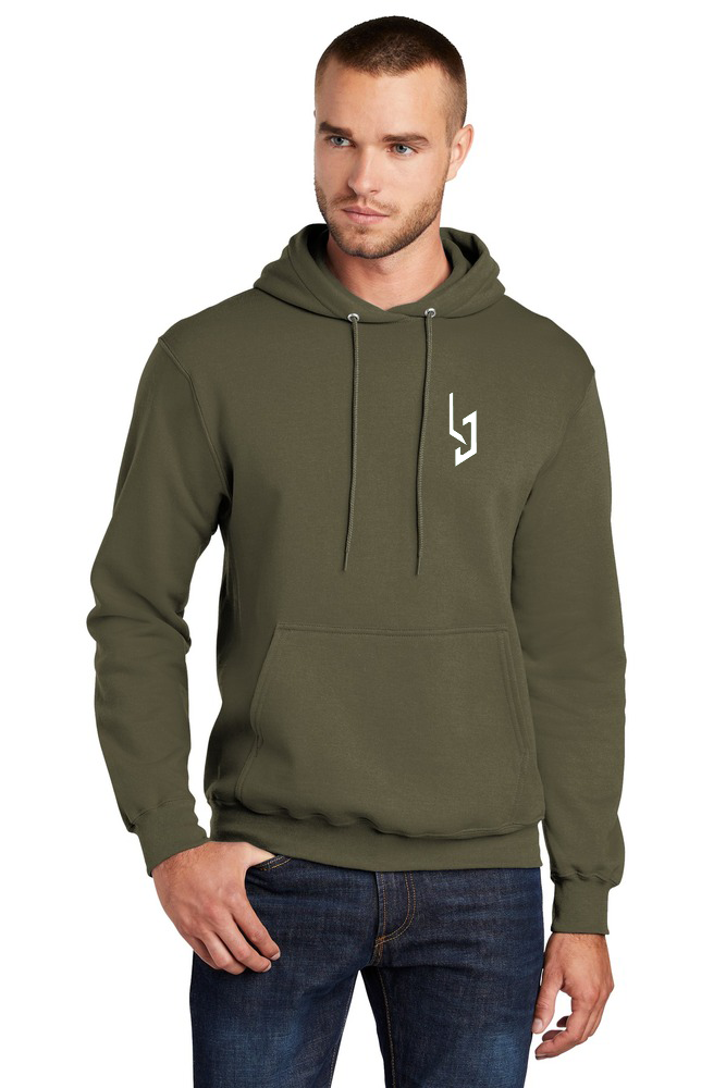 Port & Company Pullover Hooded Sweatshirt - Left Chest LJ Logo