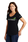 Nike Ladies Dri-FIT Cotton/Poly Scoop Neck Tee