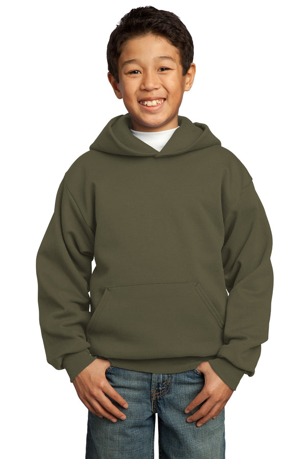 Port & Company Youth Hooded Sweatshirt - Full Front Logo