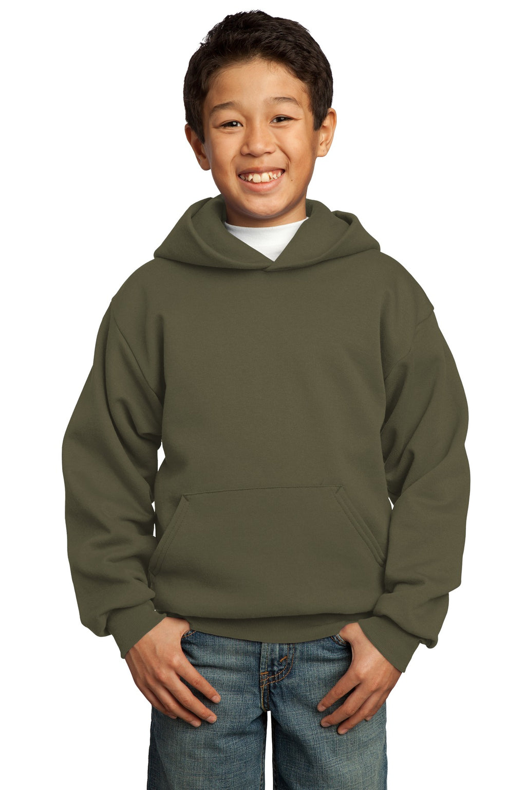 Port & Company Youth Hooded Sweatshirt - Left Chest LJ Logo