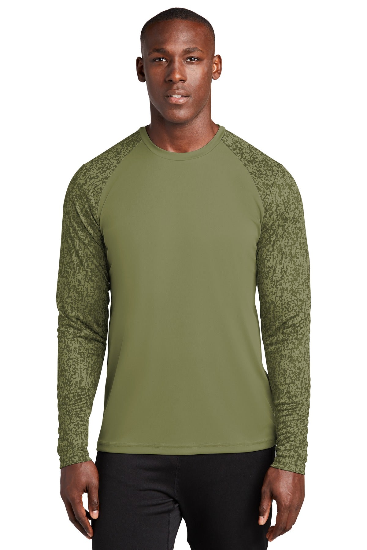 Sport-Tek Long Sleeve Camo Tee - Left Chest LJ Logo