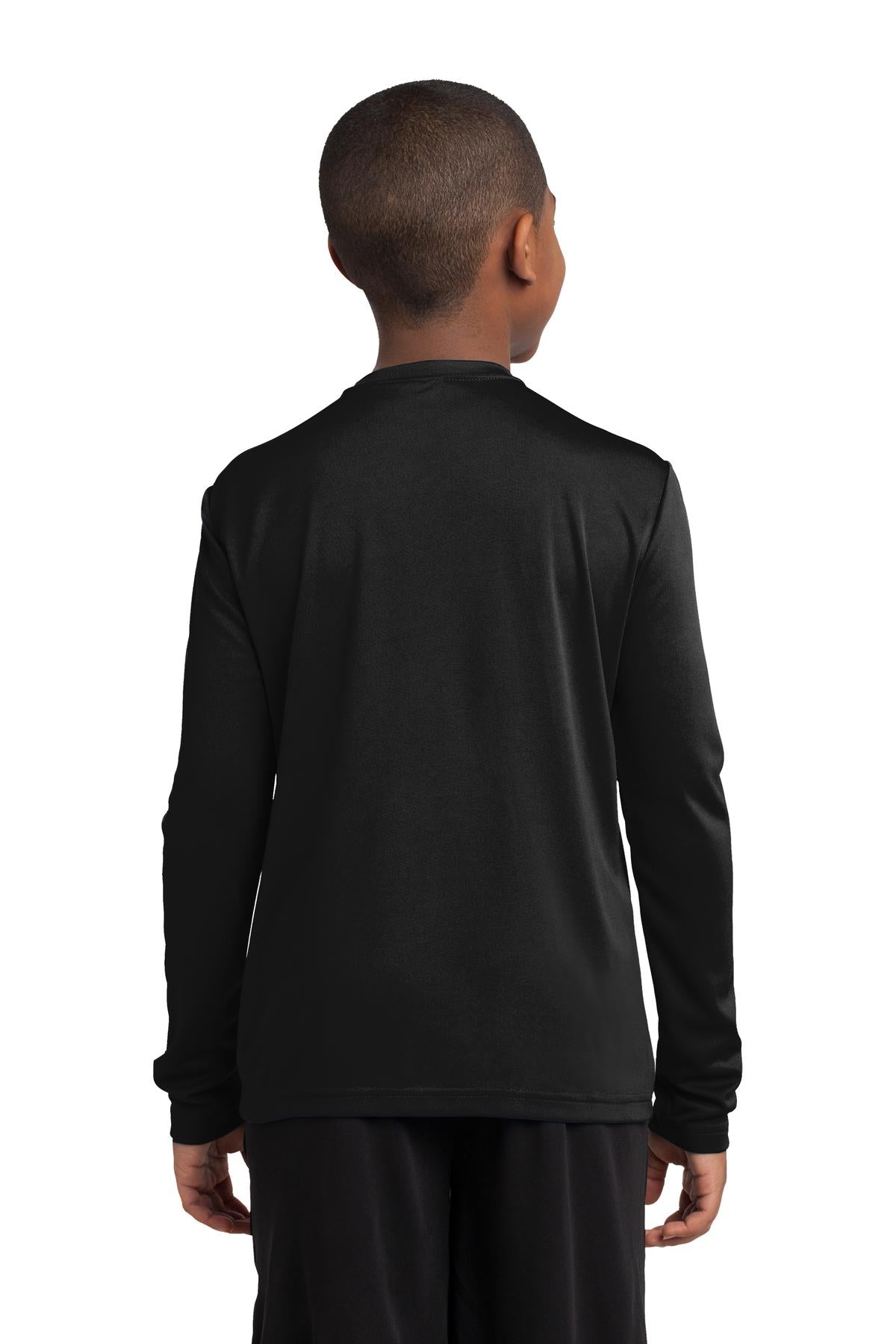 Sport-Tek Youth Long Sleeve Tee - Full Front Logo