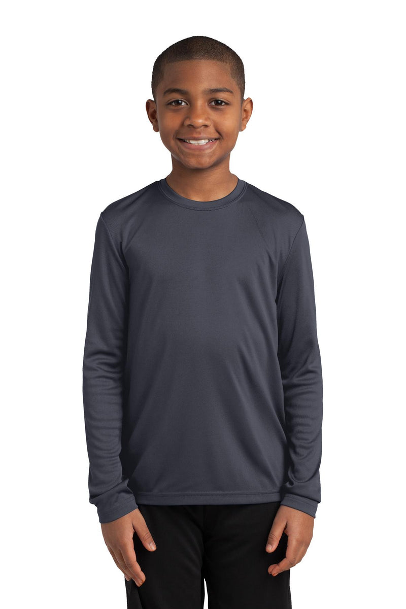 Sport-Tek Youth Long Sleeve Tee - Full Front Logo