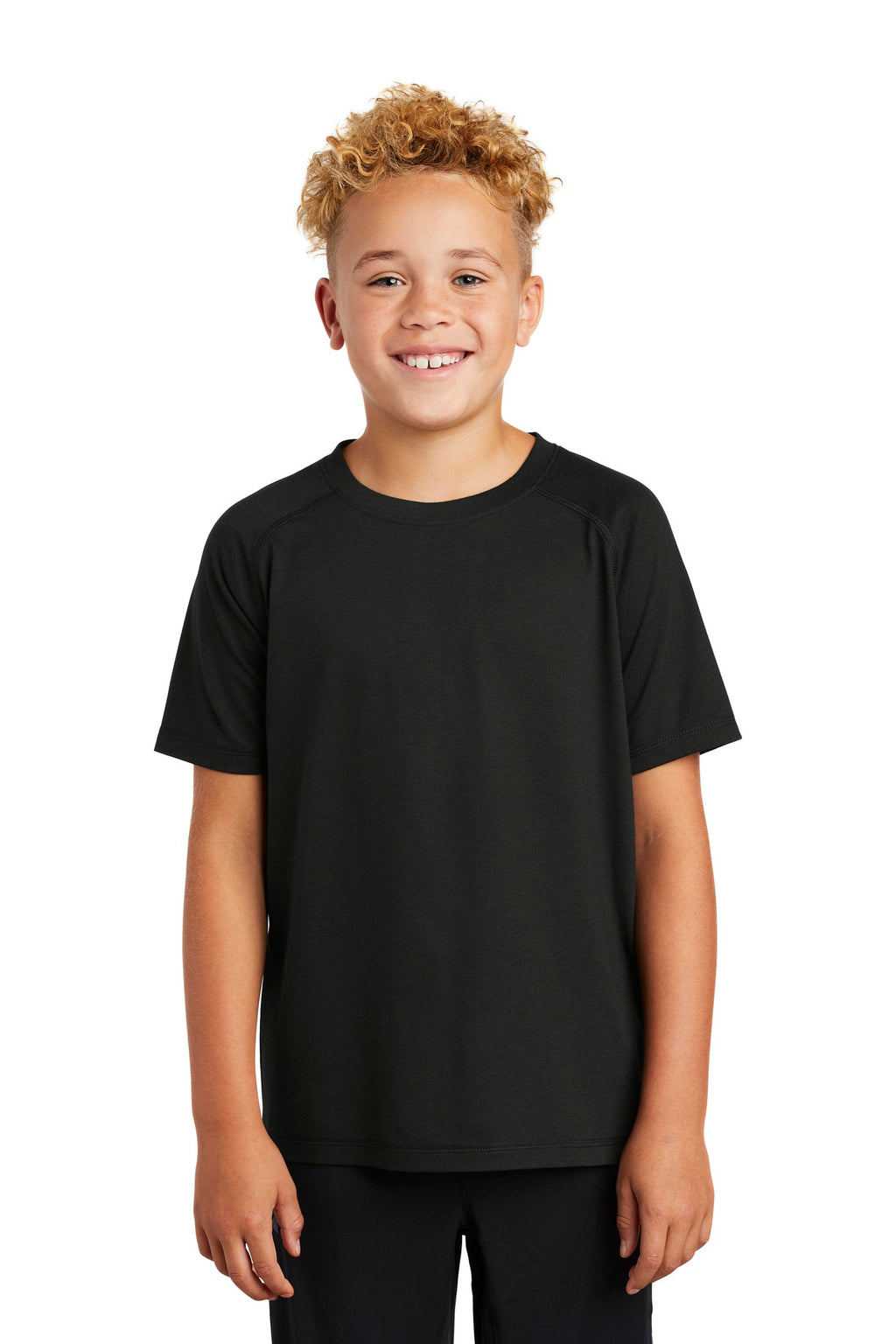 Sport-Tek Youth Tri-Blend Wicking Raglan Tee - Full Front Logo
