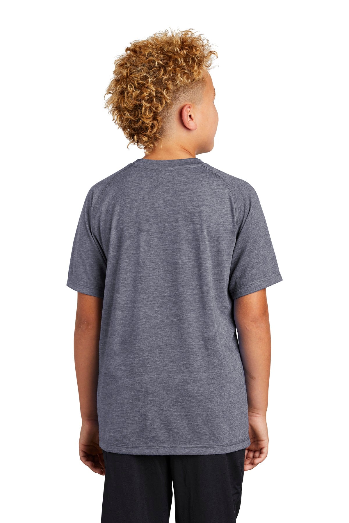 Sport-Tek Youth Tri-Blend Wicking Raglan Tee - Full Front Logo